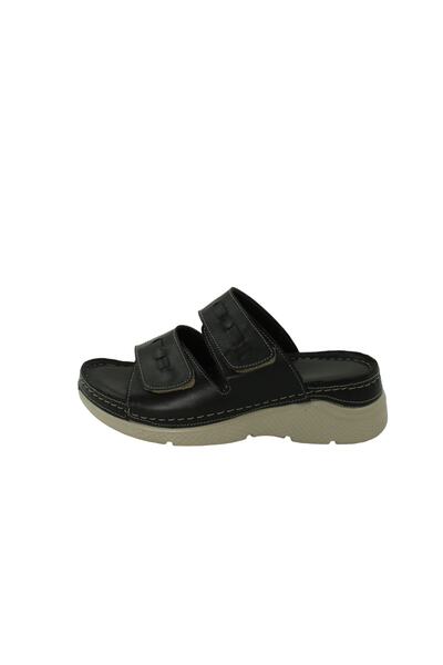 Dünya Shoes Genuine Leather Women's Slippers