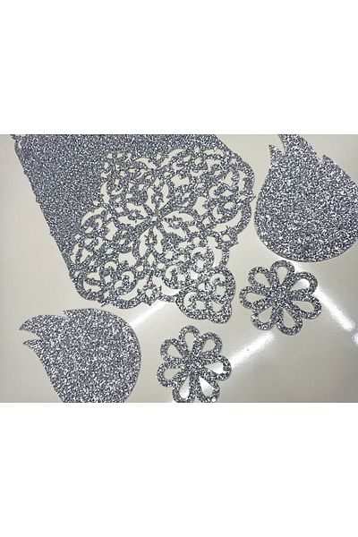 SEHARA Aleer/Aler de masă/120cmx30cm/Lux strălucitor/argintiu argintiu/Cadou prezentator cafea 4 piese/