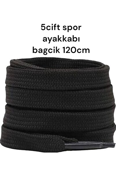 USMOOD 5 Pairs Quality Sneakers Laces 120 Cm Black