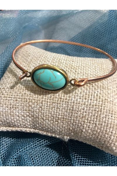 kapris concept Turquoise Stone Copper Antique Bracelet