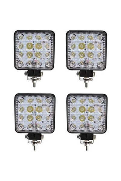 Yollabro 16 Led Kare Off Road Sis Lambası 4 Lü