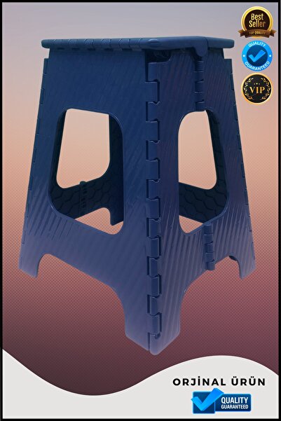 OverPazar 2 Adet Portatif Tabure Açılır Kapanır Tabure Banyo Taburesi Kamp Taburesi Balık Tabure 45*32*27 Cm