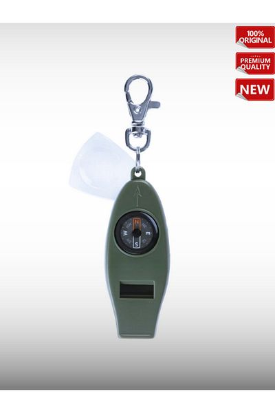 OverPazar Geonaute Compass Whistle / Orienteering Khaki / Blood Orange