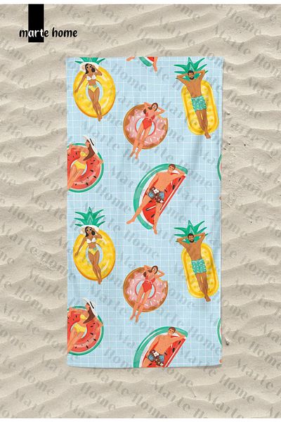 Marte Home Love Social Distance - Printed Beach Towel