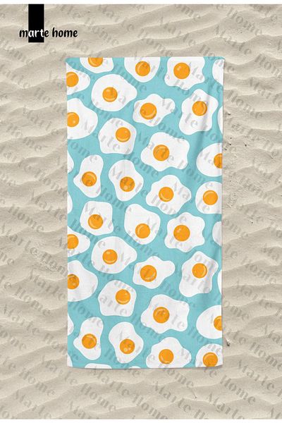 Marte Home Eggs - Printed Beach Towel
