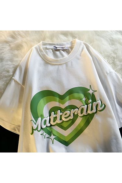 EFBUTİK White Unisex Matterain Heart T-shirt