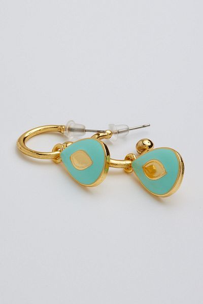 ismim bijuteri Oval Enamel Earrings