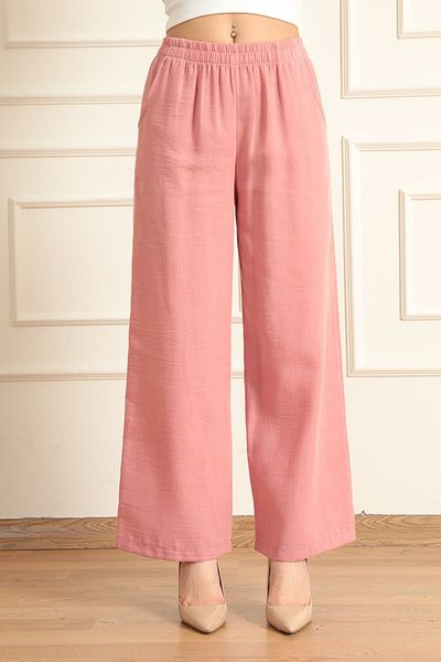 ModaPlaza Women's Wide Leg Linen Trousers
