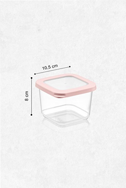 Meleni Home 12-Piece Rosie Small Size Silicone Lid Square Food Storage Container Set 12x 500 ml Spice Bowl Set