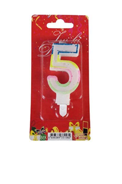 akyolgıda Renkli 5 Yaş Rakam Mum