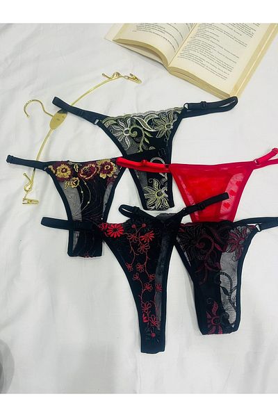 mendoza store Csipke részletes bugyi szett 5 részes tanga S-m-l