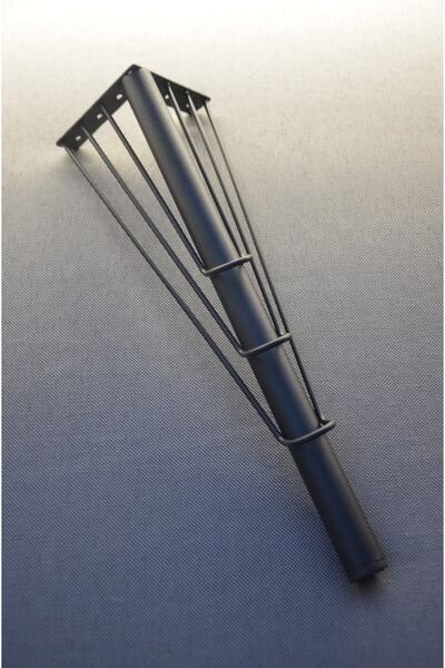 BafArt 40 Cm Siyah Metal Tel Model Mobilya Ayağı 4 Adet