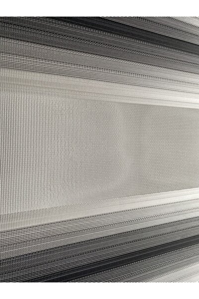 Storium Perde Gri Antrasit Siyah Renk Geçişli Pliseli Zebra Perde