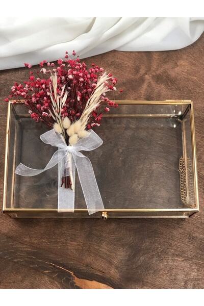 Masalsı Concept Süslü Cam Kutu Isteme Çikolatası,söz Çikolatası Kutusu