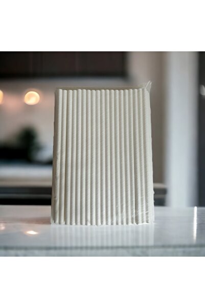 Krm Ambalaj 8*23 cm White Paper Straws, 25 Pieces