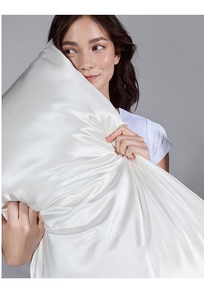 Dhara Silk 100% Genuine Silk Pillowcase White (Anti-Aging) - 50x70cm