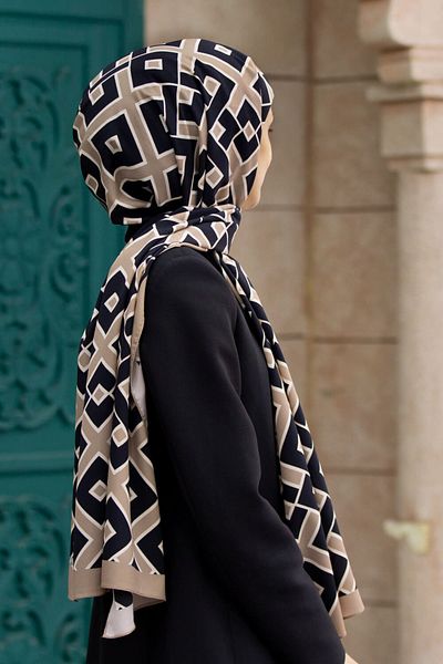 Vissona Γυναικείο σάλι πολυτελείας Medina Silk Beige-4