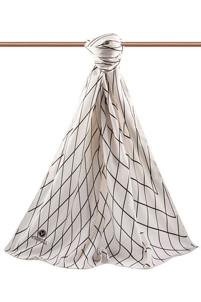 Vissona Γυναικείο σάλι Luxury Medina Silk Μαύρο