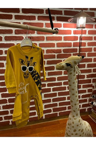 Shem 6 Months Giraffe Printed Jumpsuit