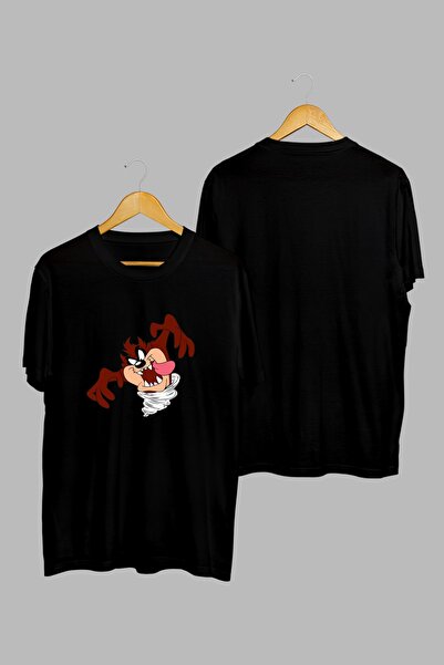 atabir tekstil تي شيرت مطبوع عليه وحش تسمانيا كبير الحجم