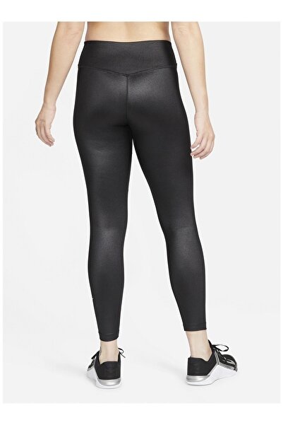 Nike One Normal Belli Siyah Parlak Kadın Spor Taytı Dd5439 010