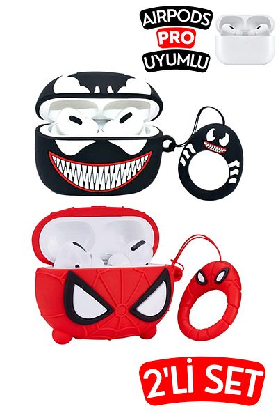 EWEC Pro Compatible Spiderman and Venom Figured Headphone Case Set, Double Headphone Case Set