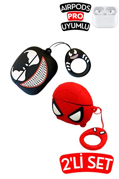 EWEC Pro Compatible Spiderman and Venom Figured Headphone Case Set, Double Headphone Case Set