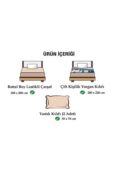 ELY PARKER Set de husă de pilota King Size (180X200 de cearceaf îmbogățit) cu dungi albe