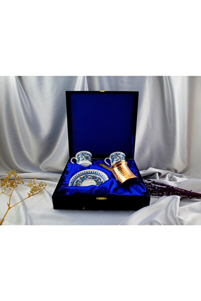 Kütahya Serigrafi 2li Cezveli Fincan Takımı