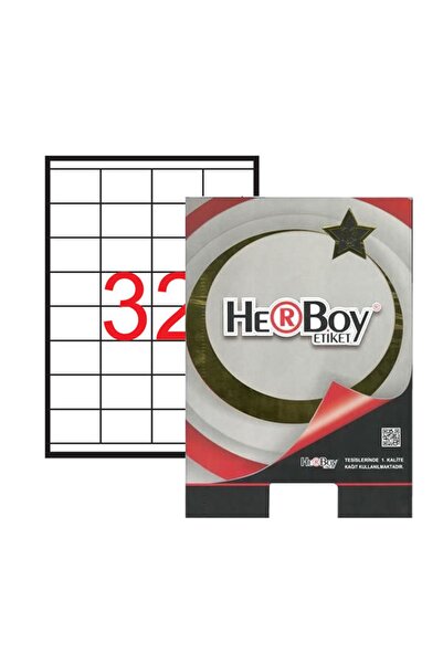 Herboy Etichetă laser albă Hb-1032 - 52,5x35mm