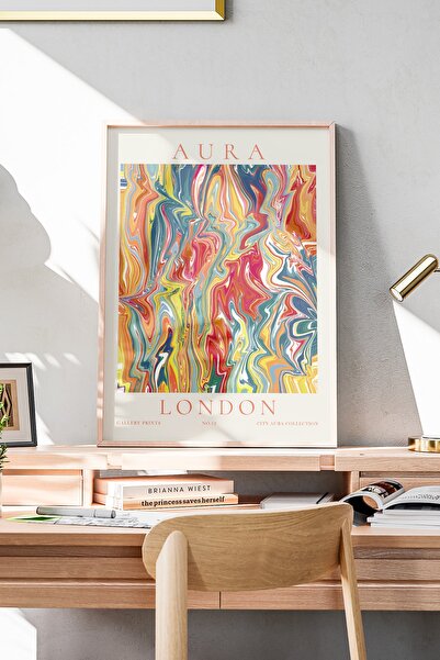 BobArt Aura London Çerçevesiz Poster Dekorasyon Tablo Duvar Tablosu Poster Mo...