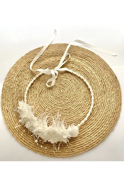 irembaby Anne Lohusa Seti Beyaz Çiçekli Incili Lohusa Tacı Gelin Tacı Çekim/d...