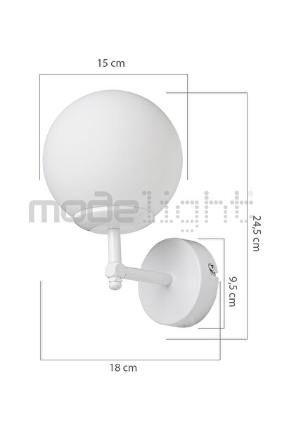 Modelight Dolphin Aplik Beyaz Salon-oturma Odası-çocuk Odası-yatak Odası-yemek Odası-antre-mutfak