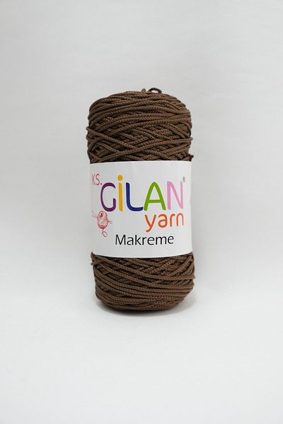KS Gilan Natura Polyester Macreme Thread 100 Gram Coffee No: 2080 1 Piece