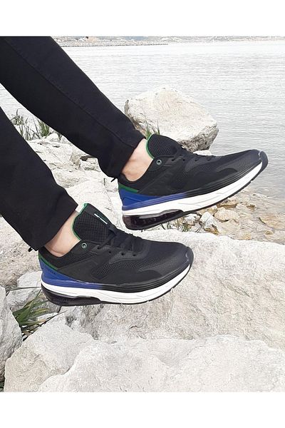 Kinetix Harvey Black Air Sole Men's Sports Shoes