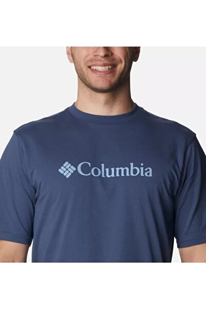 Columbia Csc M Basic Logo Ανδρικό κοντομάνικο μπλουζάκι Mountain Blue Cs0287-480