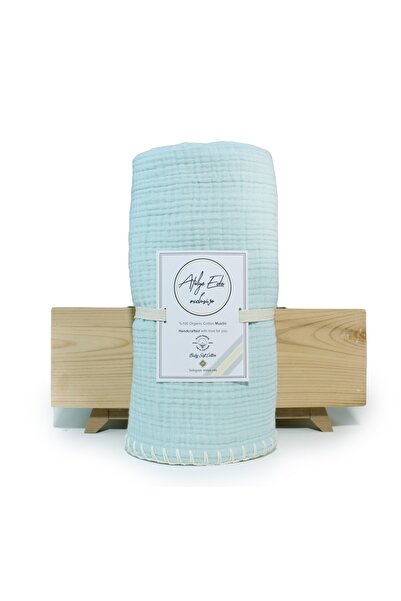 Atölye Eda Exclusive Handcrafted and Hand Embroidered 4 Layer Muslin Blanket 120x120cm