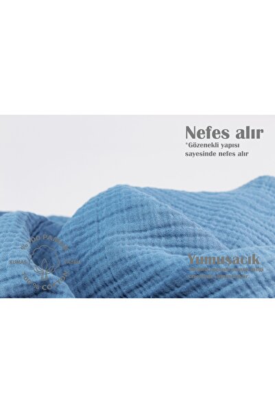 Atölye Eda Exclusive Handcrafted And Hand Embroidered 4 Layer Muslin Blanket 120x120cm-oil