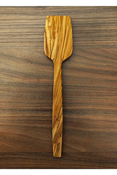 DesignEv Handcrafted Natural Olive Wood Luxury Wooden Spatula 28cm