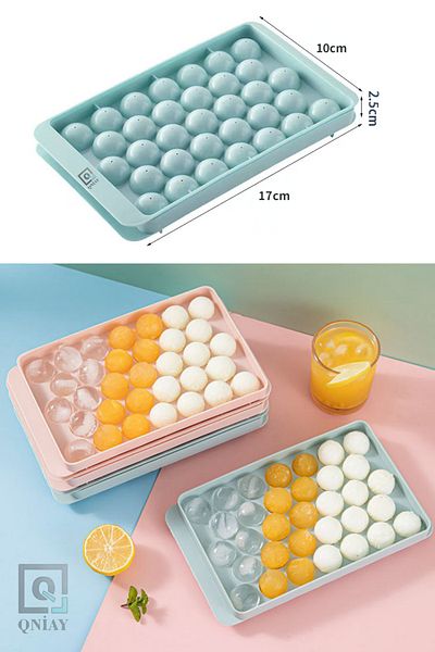 Kalsiyum Mood Round Sphere Ice Cube Tray 33 Compartment Ball Ice Mold Cube Icebox Drip Ice Mold Cocktail