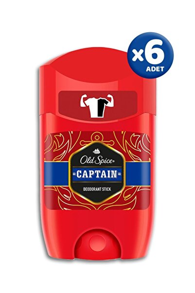 Old Spice Captain Deodorant Stick 50 Ml - 6 Adet
