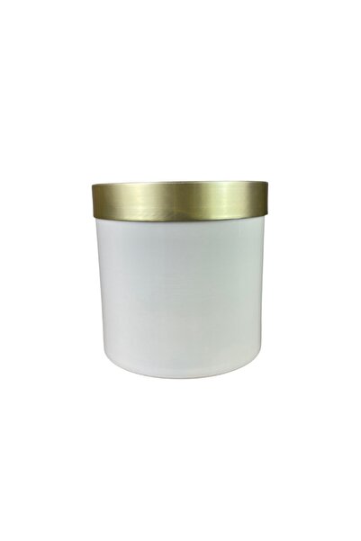 Cihan Çiçekçilik Gold Kemerli 35x35 Krem Saksı