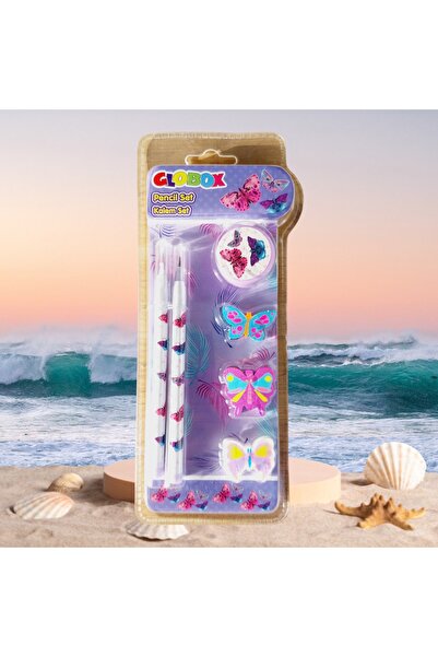 SEYFİKİRTASİYE Fun Pencil Eraser Set 2 Pieces Egg Laying Pencil 4 Pieces Eraser