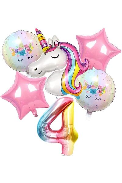 DÜVENCİ TİCARET Çıtıpıtıstore Unicorn Doğum Günü Dekorasyonu