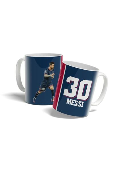 offside Messi Signed Psg Printed Trophy Cup