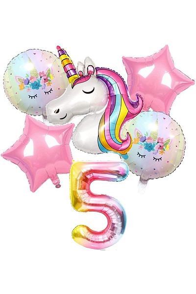 DÜVENCİ TİCARET Çıtıpitıstore Unicorn Birthday Decoration