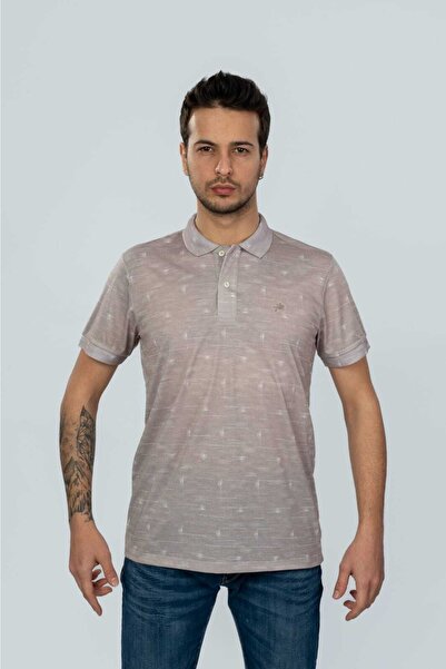 Moda Işık Polo ovratnik bež boje Digitalna štampa pakovanje T-shirt