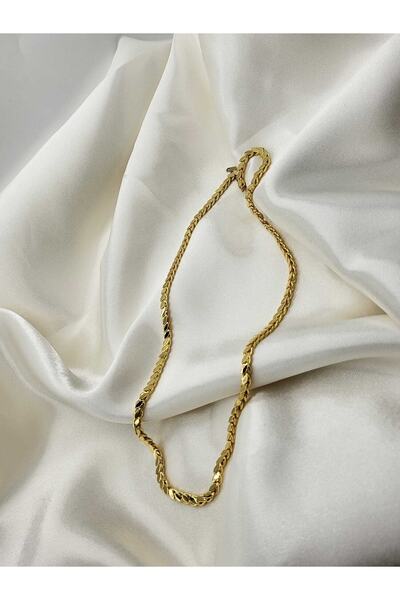staınless steel Gold Arpa Zincir Kolye 60cm