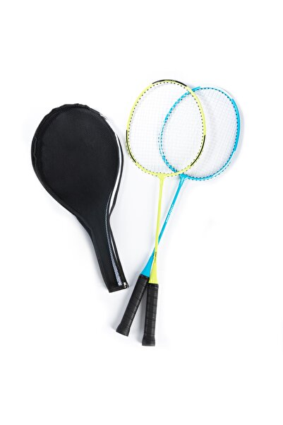 OverPazar Set Bedminton Albastru - 2 Rachete și Minge de Carcasă