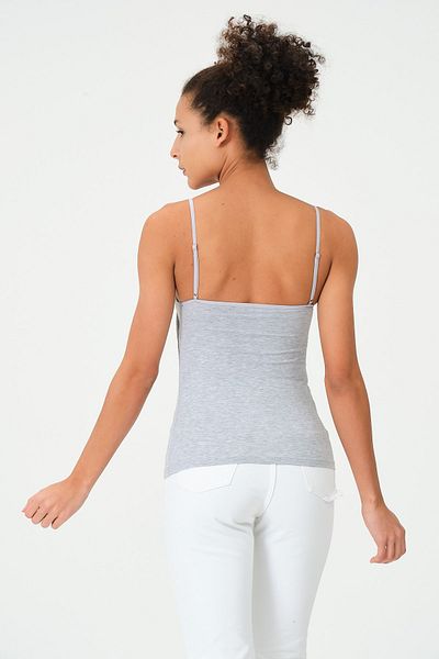 efstyle Basic Tank Top with Straps - Chest Covered (With Pad)